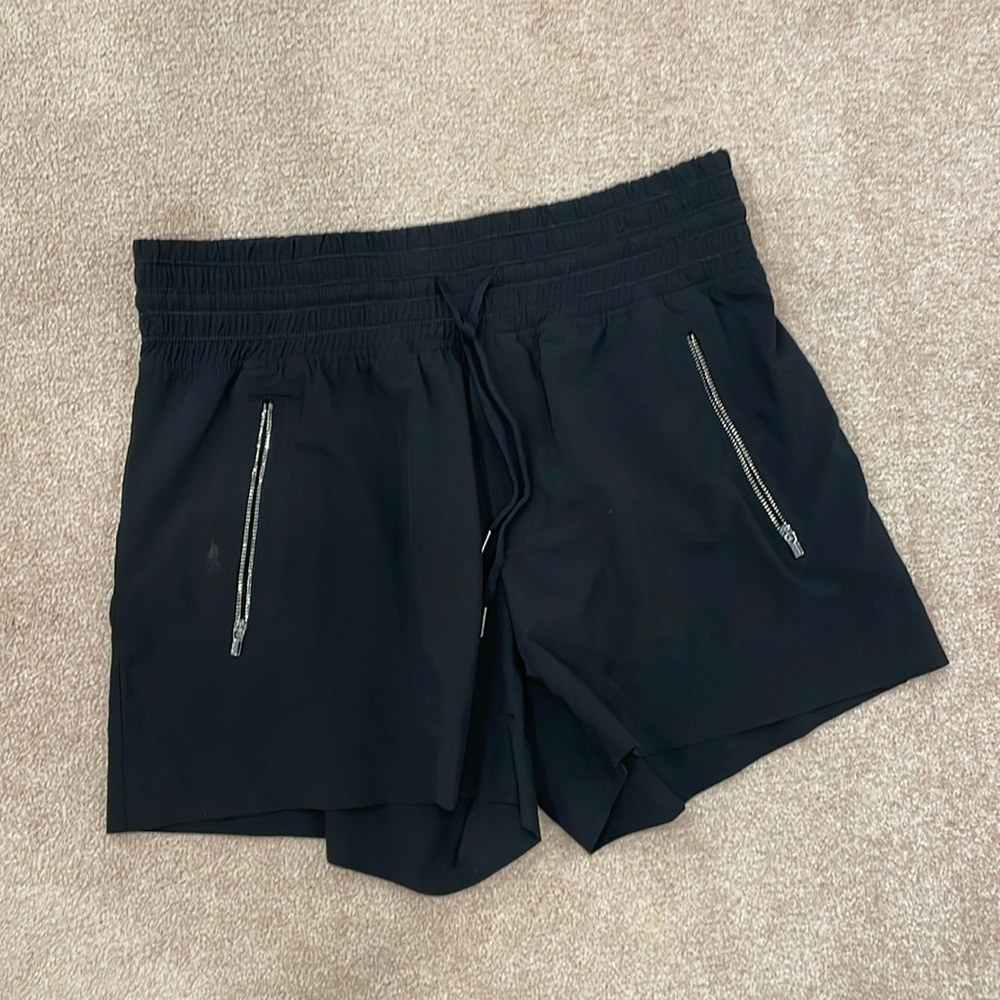 Athleta Black shorts w/ zippers